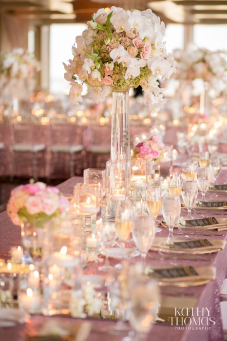 Lisa Stoner Events- orlando luxury wedding- citrus club wedding - stylish orlando wedding - pink and white wedding- pink sparkly linen.jpg