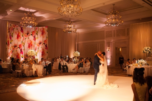 lisa stoner events- central florida luxury weddings- waldorf astoria wedding- white wedding- round white dancefloor- first dance.jpg