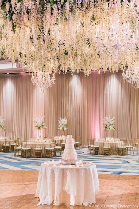lisa stoner events- luxury orlando weddings- ritz carlton orlando - floral chandelier - rose gold wedding - draping for orlando wedding.jpg